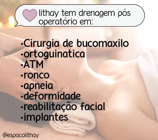 lithay massagem linnfatica pós cirurgica